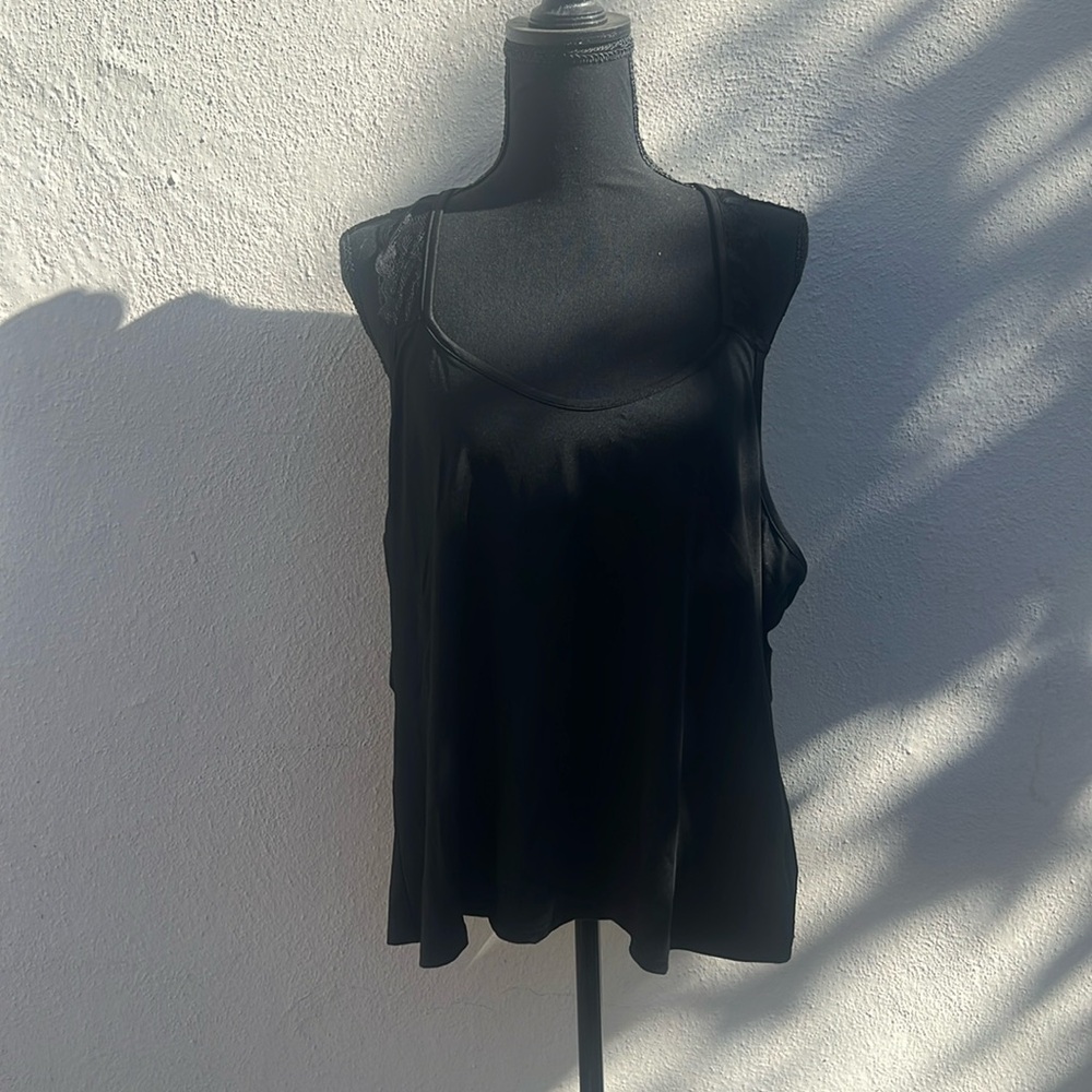Black lace racerback top